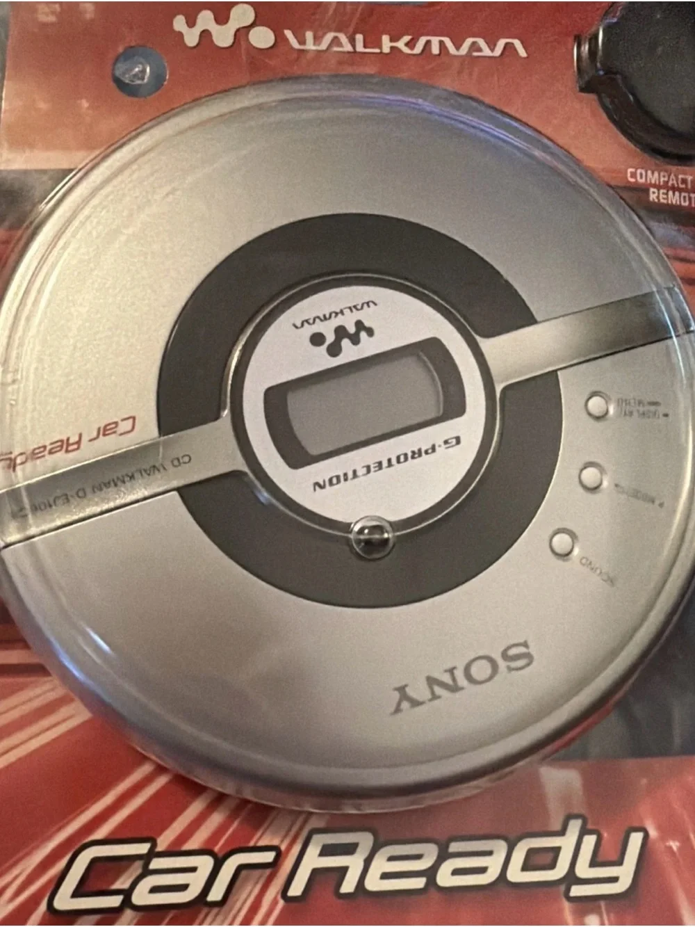 2004 Silver Sony Walkman Portable CD Player With Car Kit Headphones New Open Box